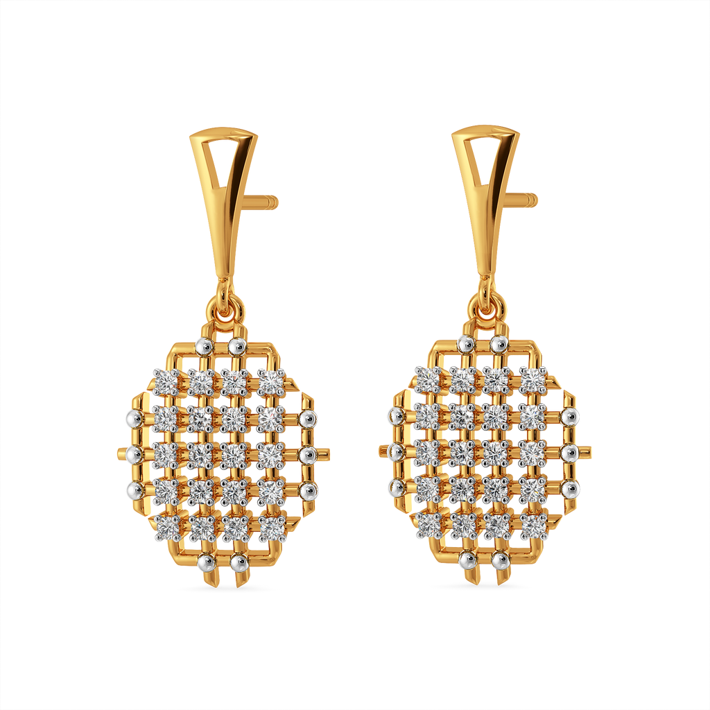 Mesh Vibes Only Diamond Earrings