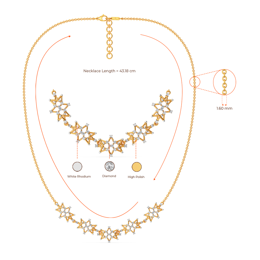 Go Mesh Diamond Necklaces