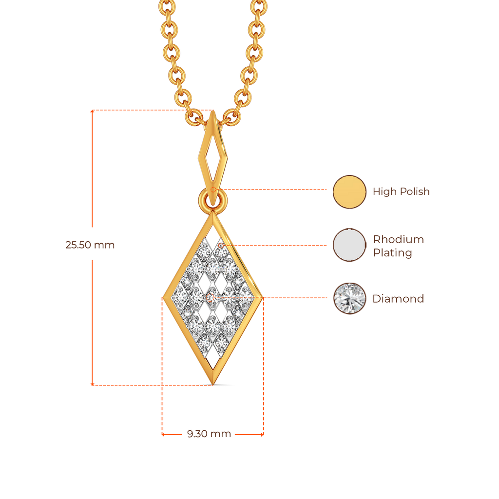 Power Plaid Diamond Pendants