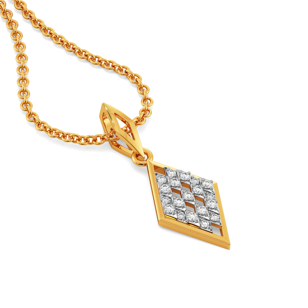 Power Plaid Diamond Pendants