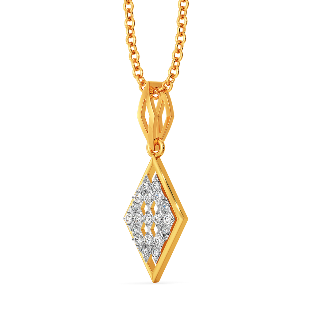 Power Plaid Diamond Pendants