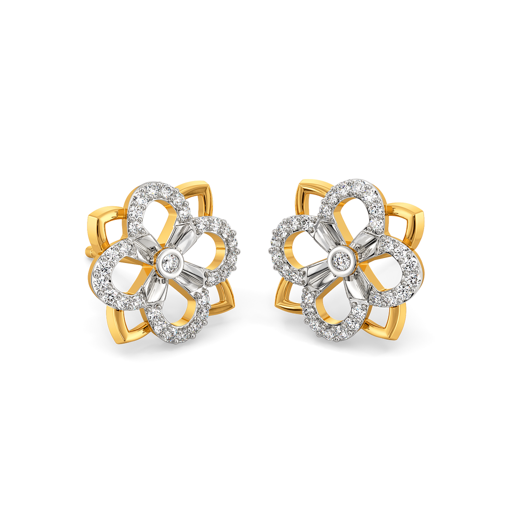 Make My Heart Blossom Diamond Earrings