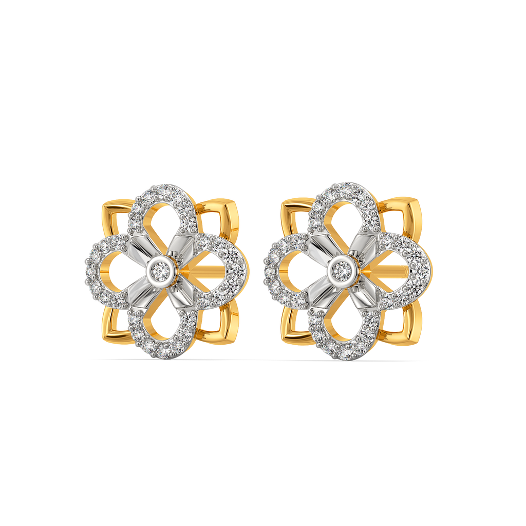 Make My Heart Blossom Diamond Earrings