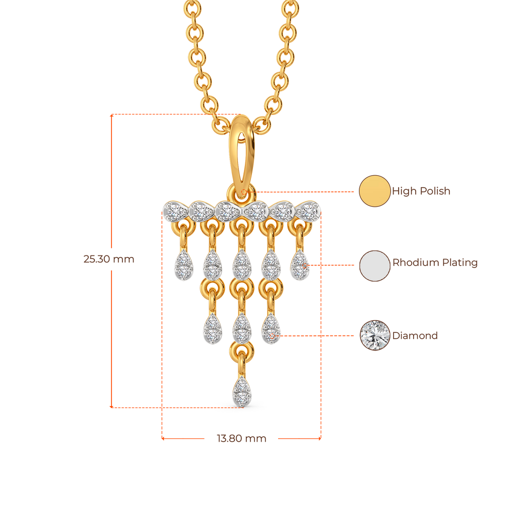 Fringe Toned Diamond Pendants