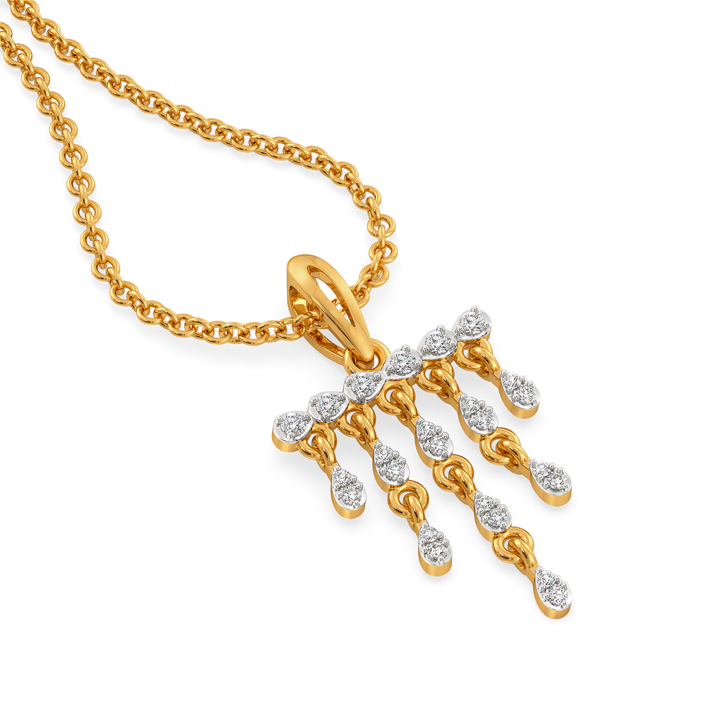 Fringe Toned Diamond Pendants