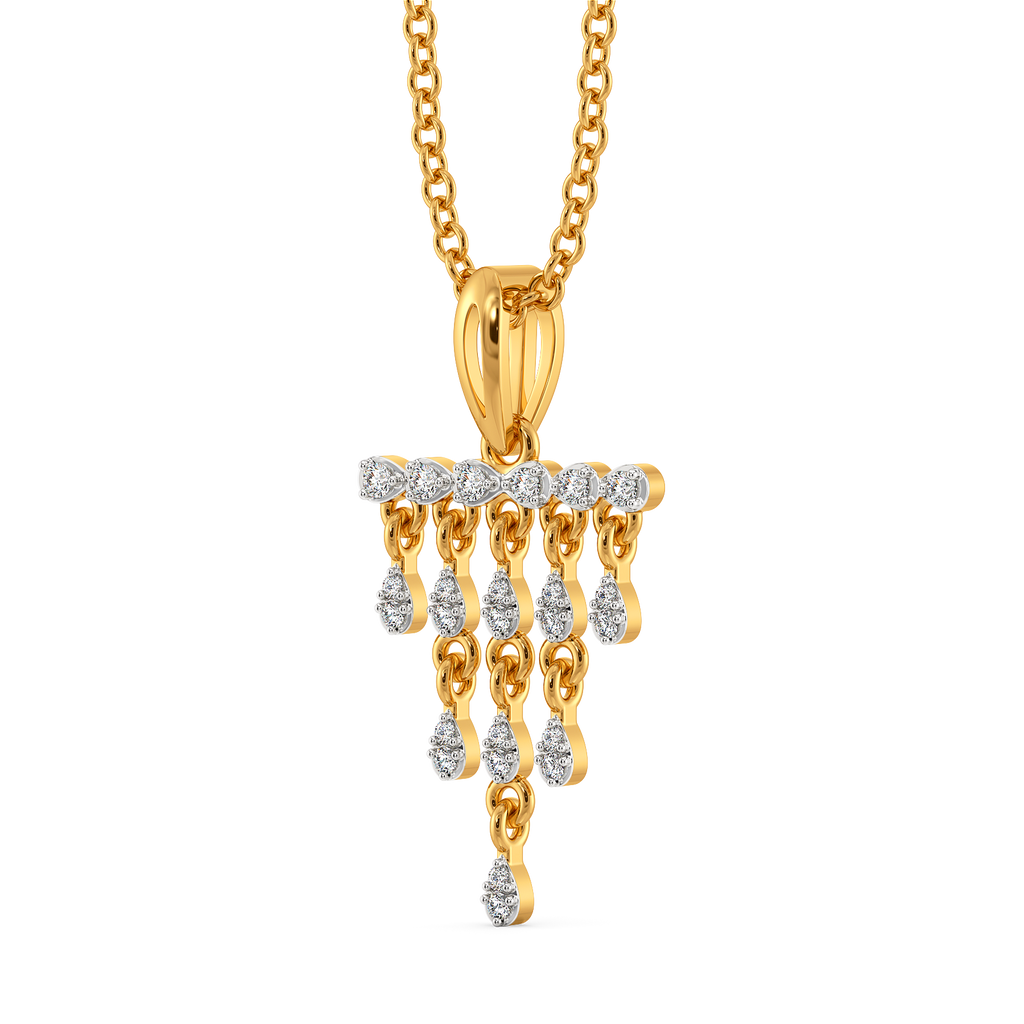 Fringe Toned Diamond Pendants
