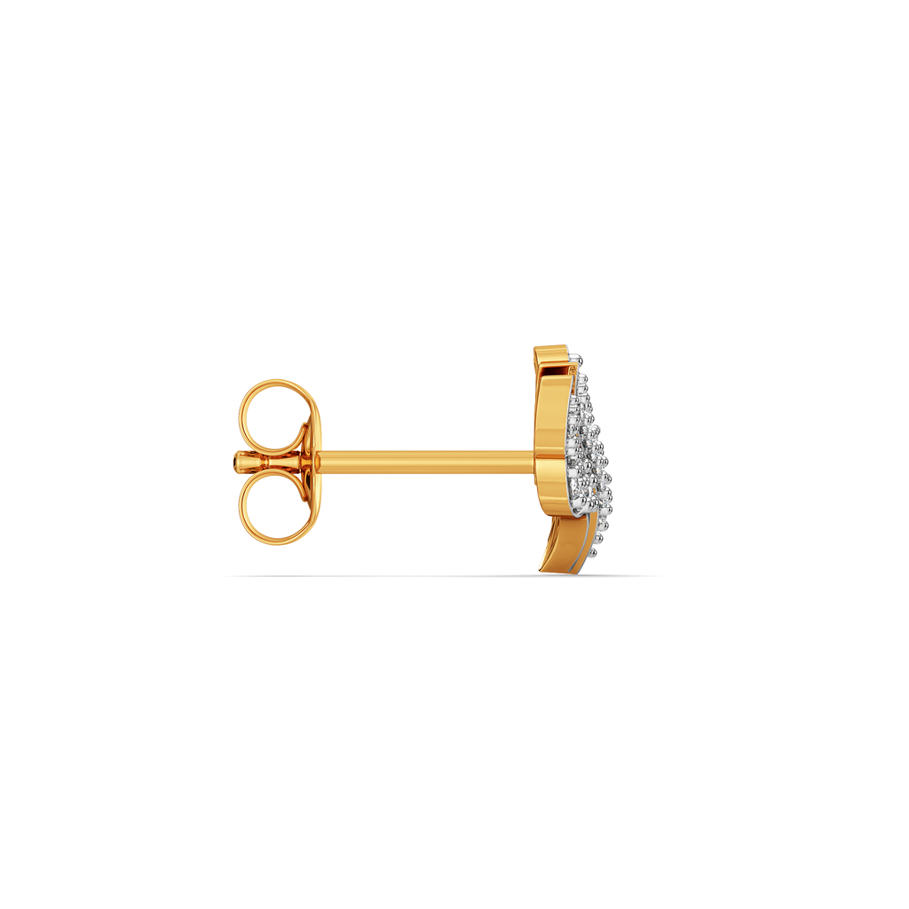 Gilded Plume Diamond Earrings
