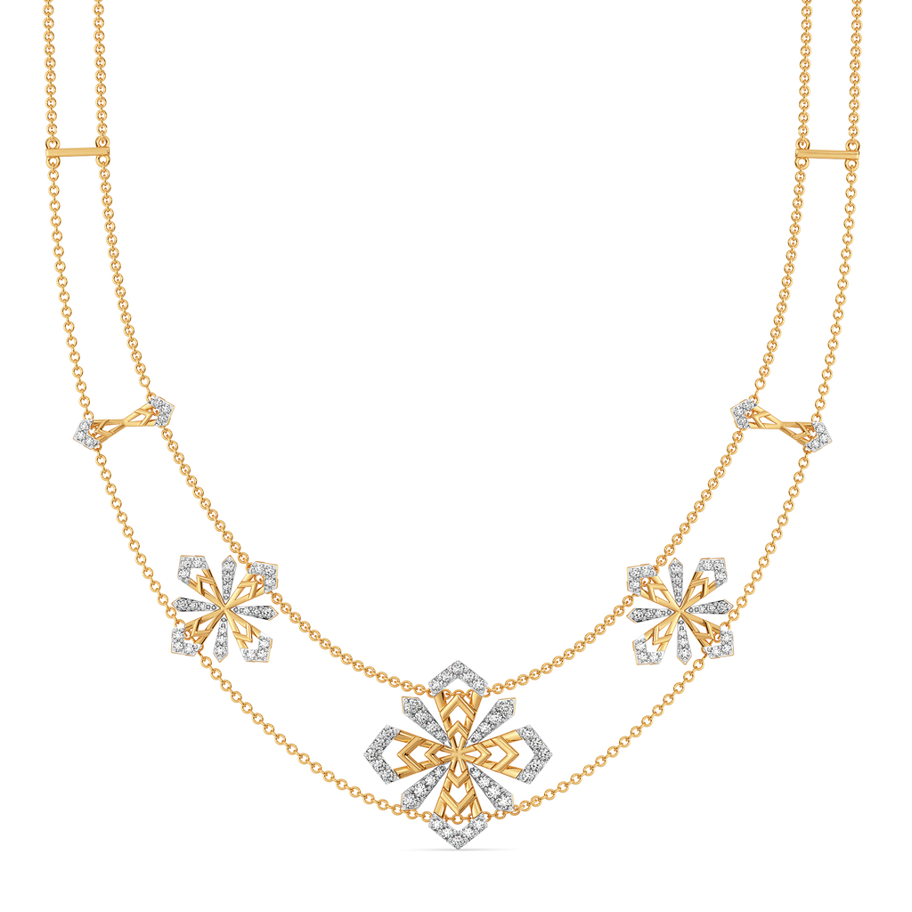 Petal Glow Diamond Necklaces