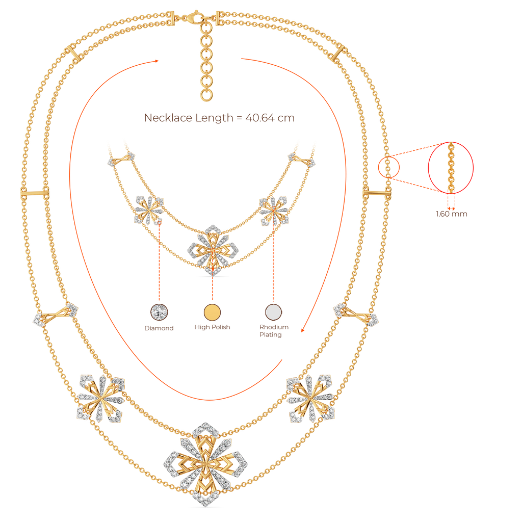 Petal Glow Diamond Necklaces