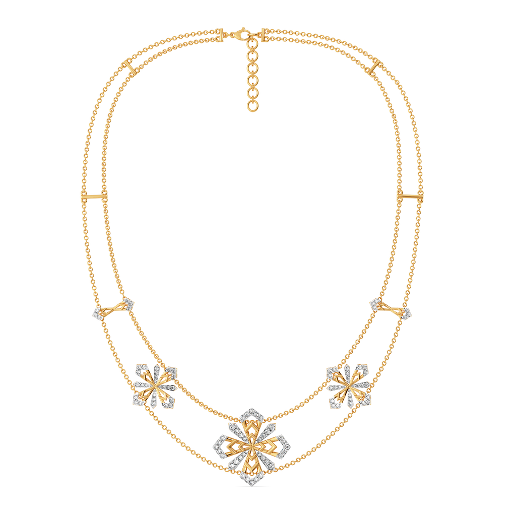 Petal Glow Diamond Necklaces