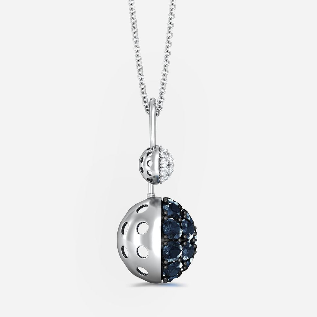 Blue Orb Diamond Pendants