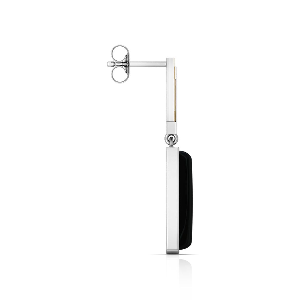 Little Black Onyx Diamond Earrings