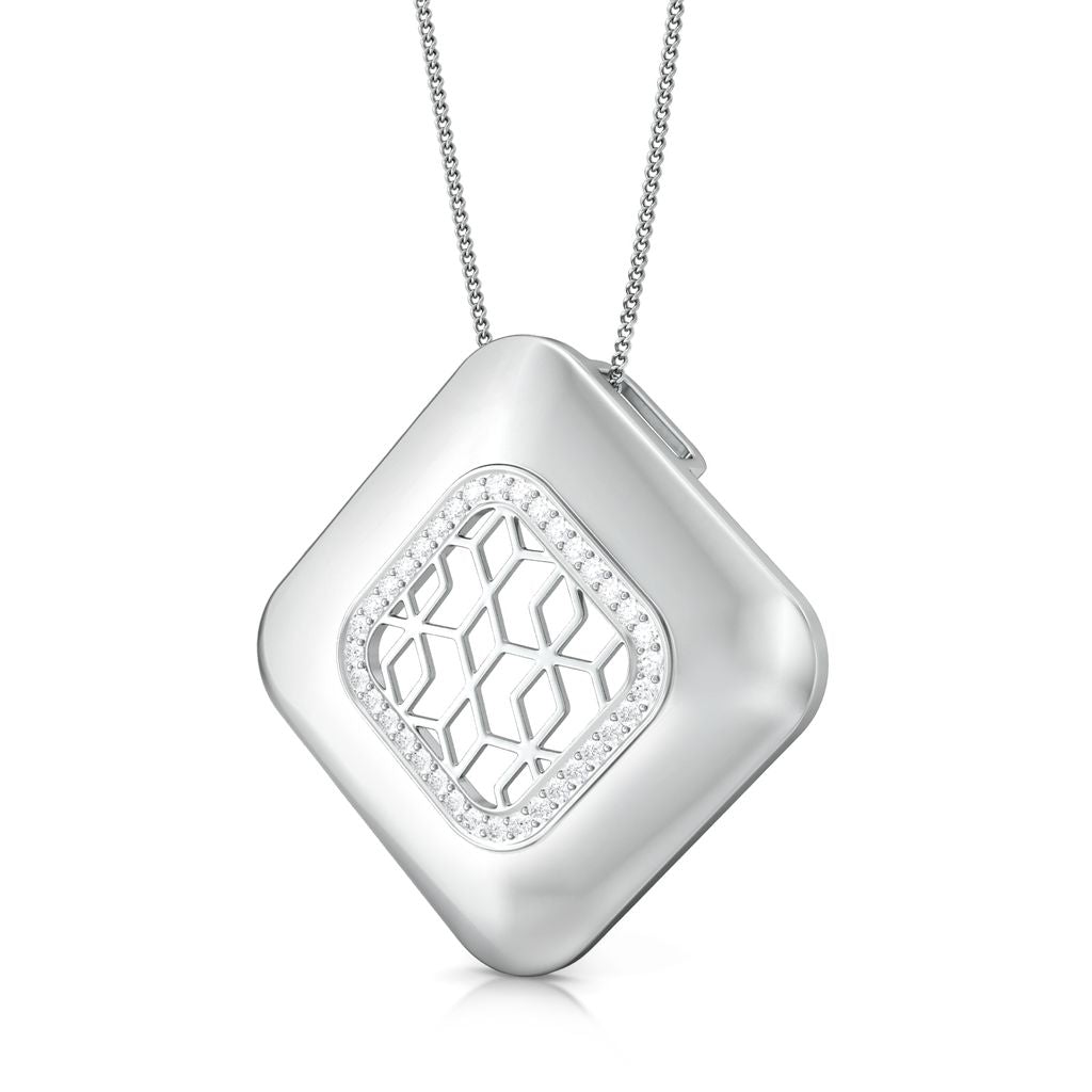 Lattice Lace Diamond Pendants
