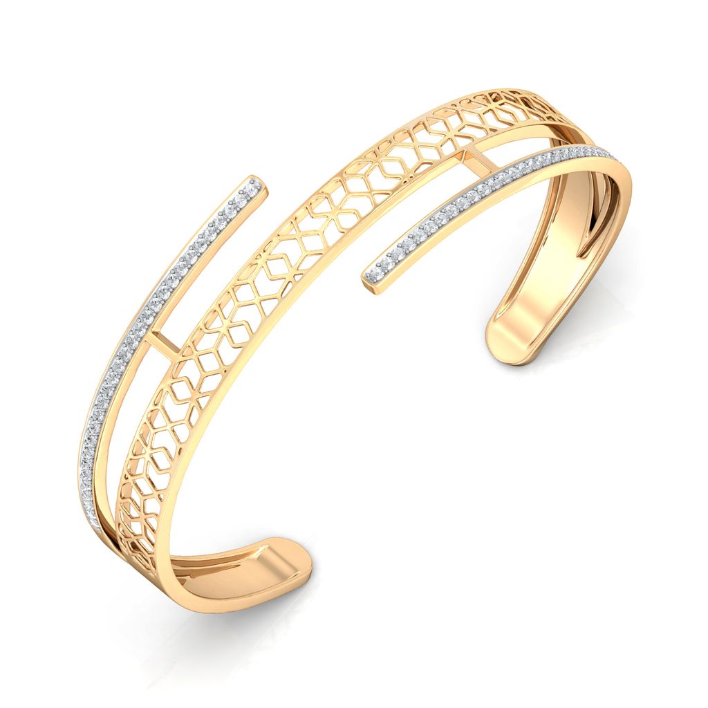 Net Twirl Diamond Bangles