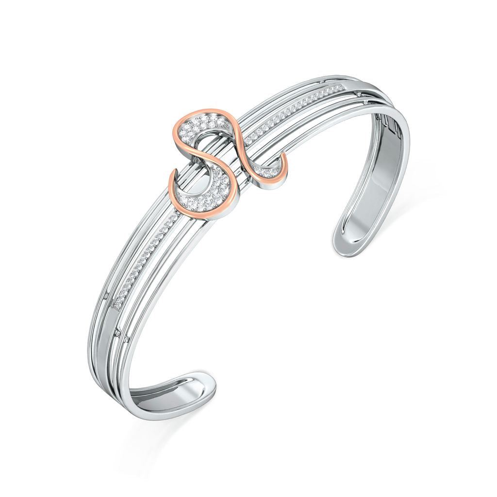 Serpentine Ruffle Diamond Bangles