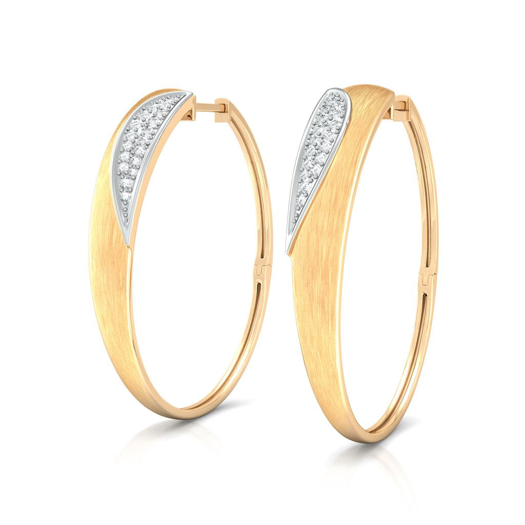 Shiny Shield Diamond Earrings