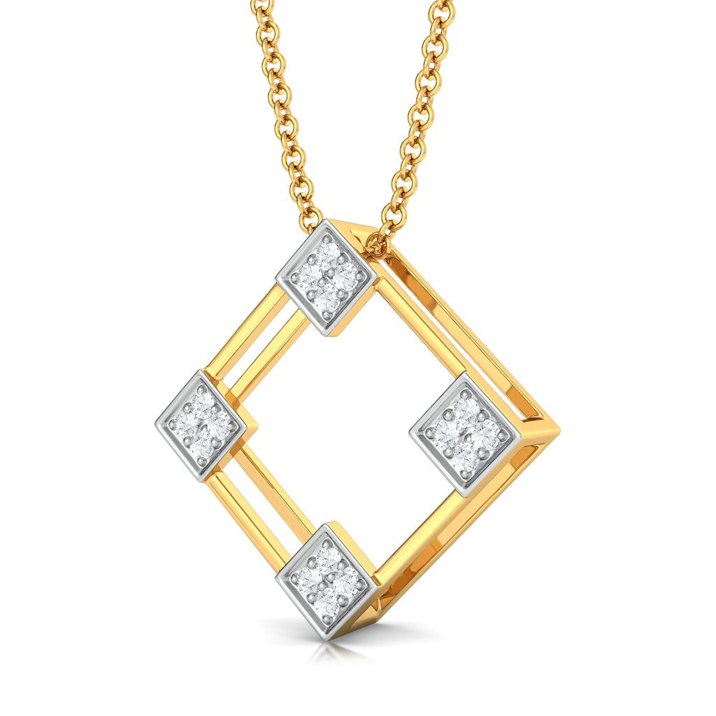 Square Lair Diamond Pendants