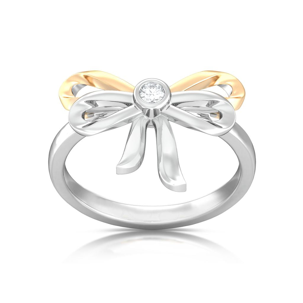 Ribbon Bow Diamond Rings