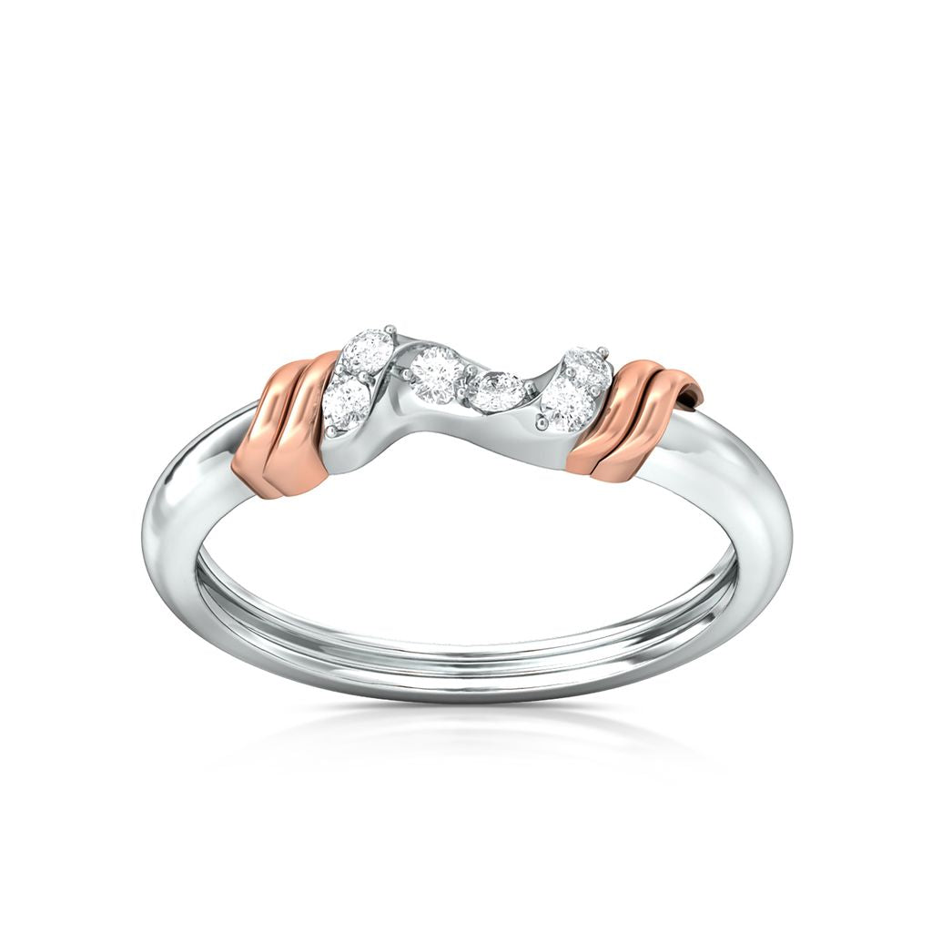 Curly Ribbon Diamond Rings