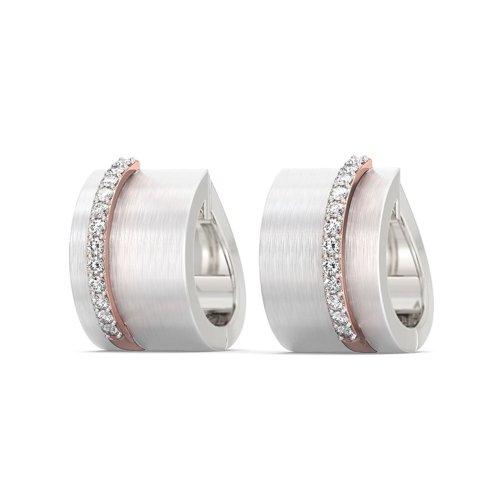 Frosted white Diamond Earrings