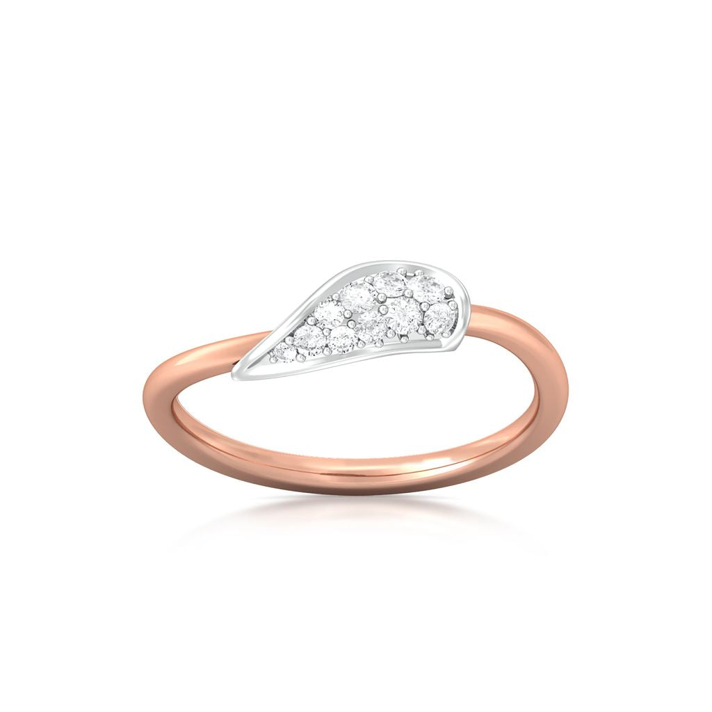 Leaf on a twig Diamond Rings