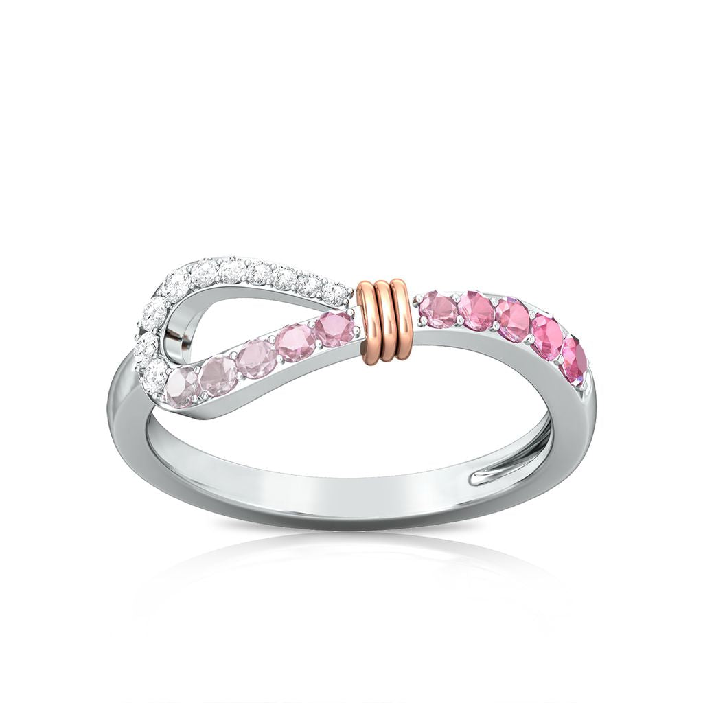 Brushed Pink Diamond Rings