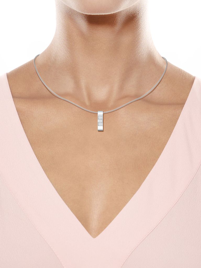 White collar Diamond Pendants