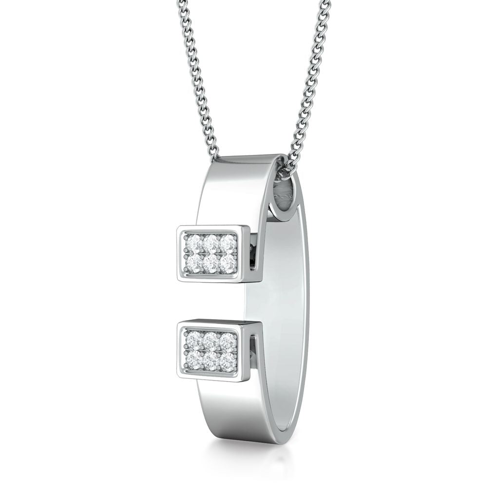 White collar Diamond Pendants