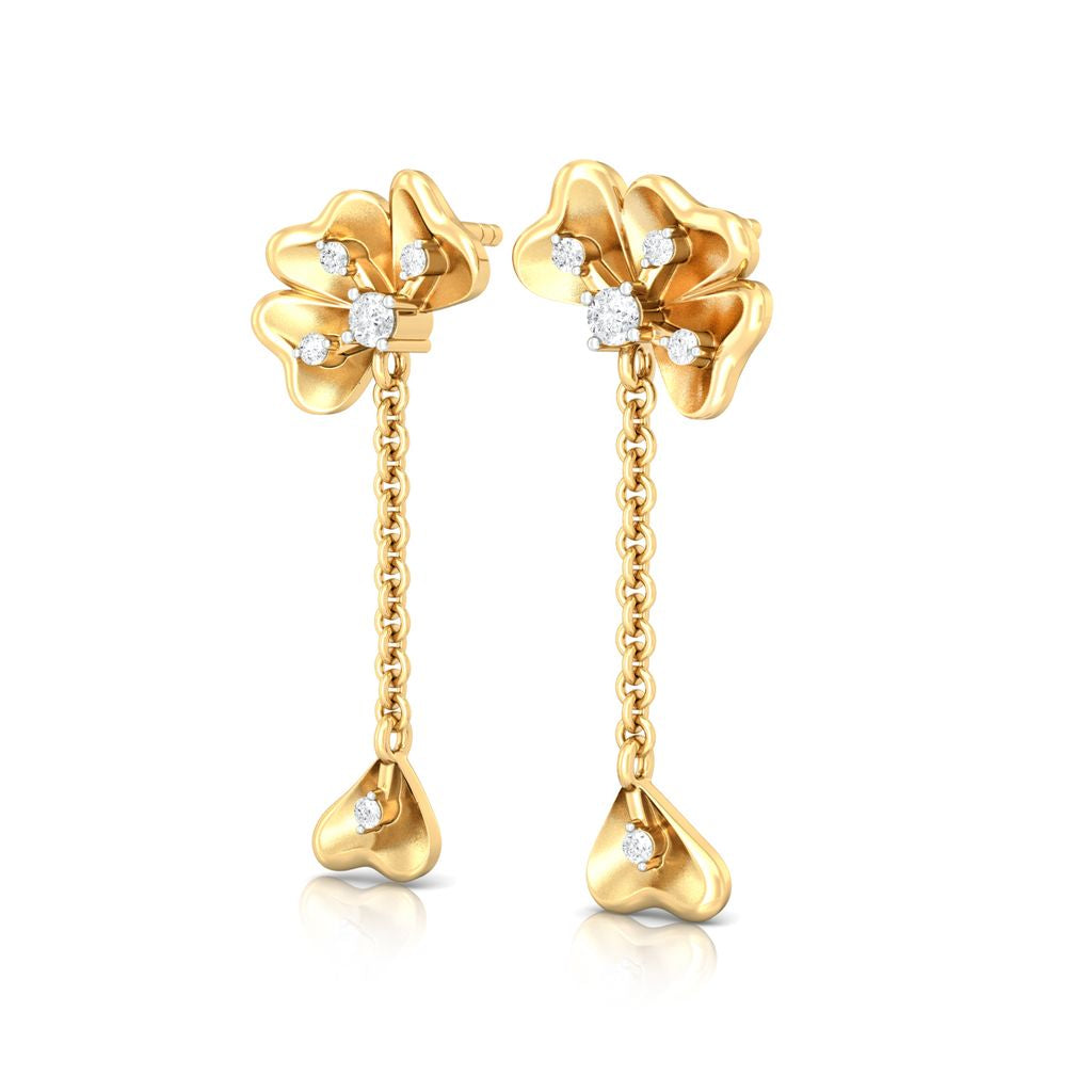 Fall Flowers Diamond Earrings