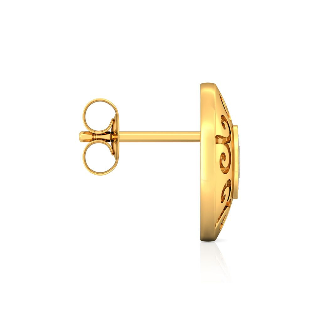 Golden Eye Diamond Earrings