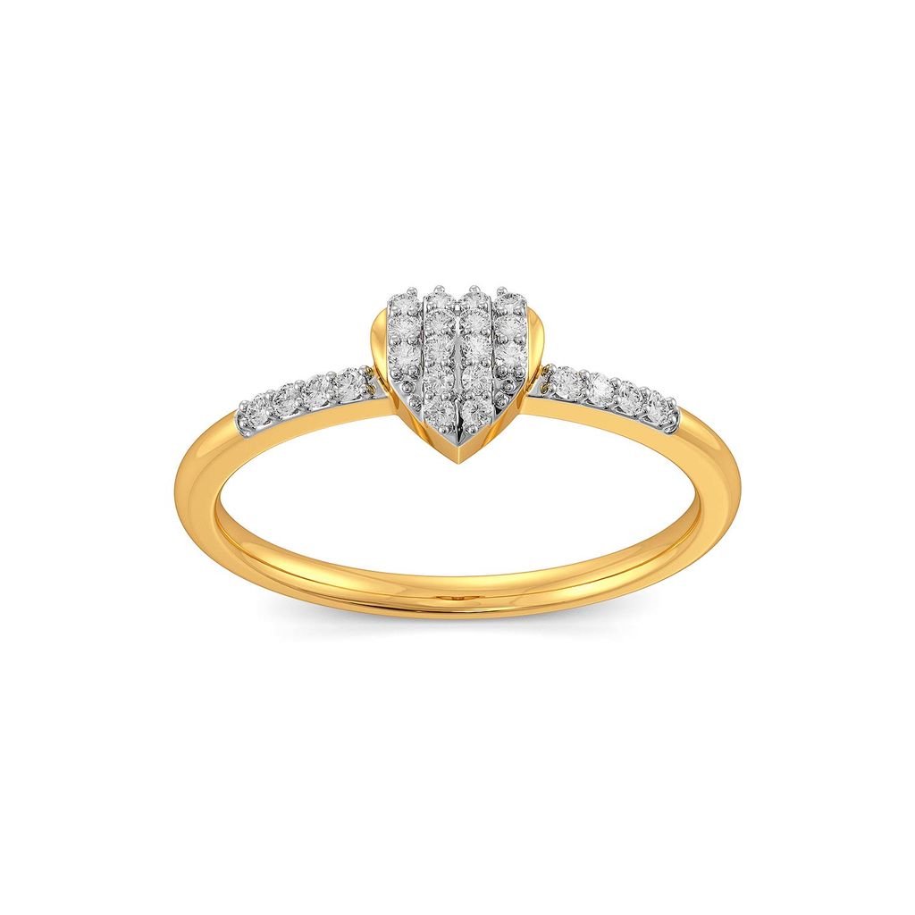 Pleats of Hearts Diamond Rings