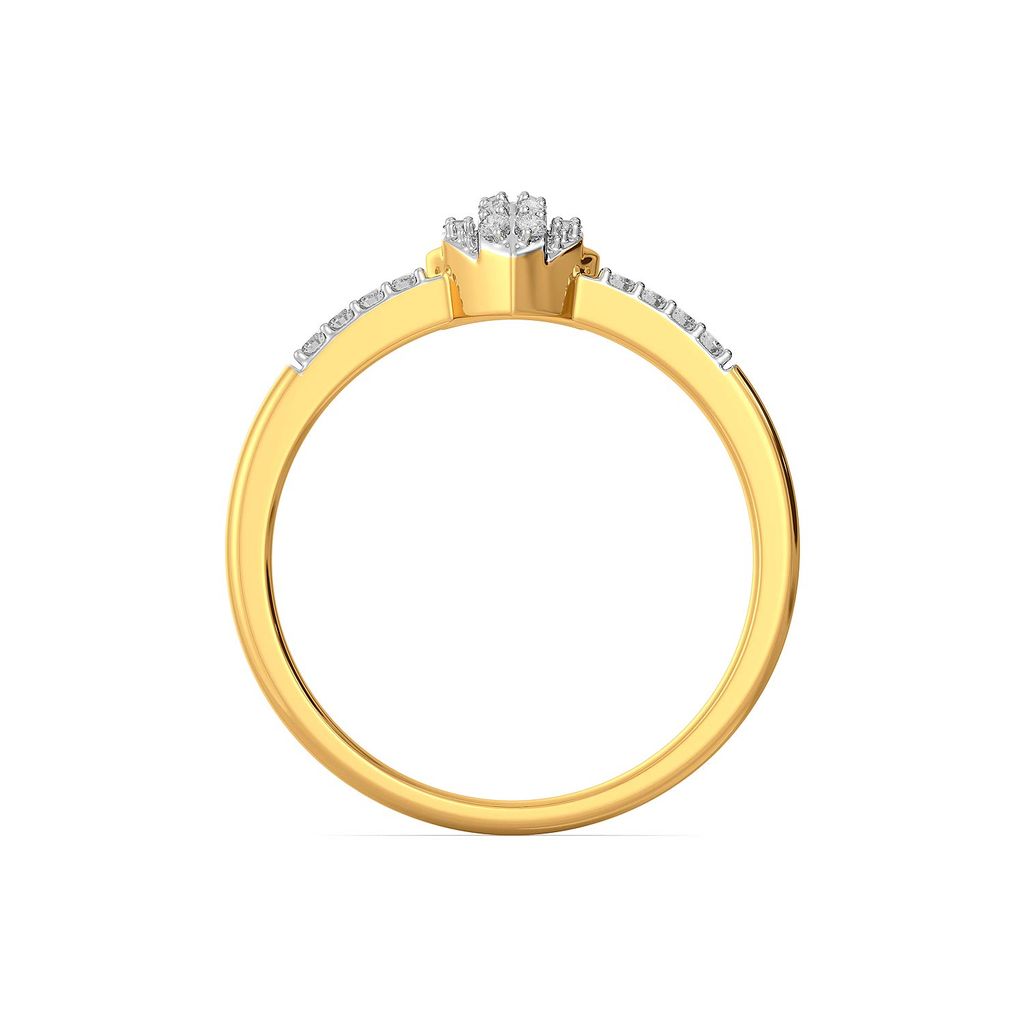 Pleats of Hearts Diamond Rings