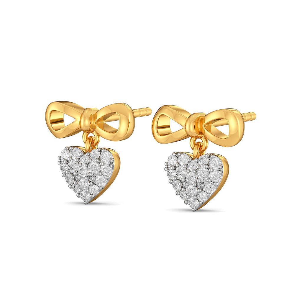 Knotty Hearts Diamond Earrings