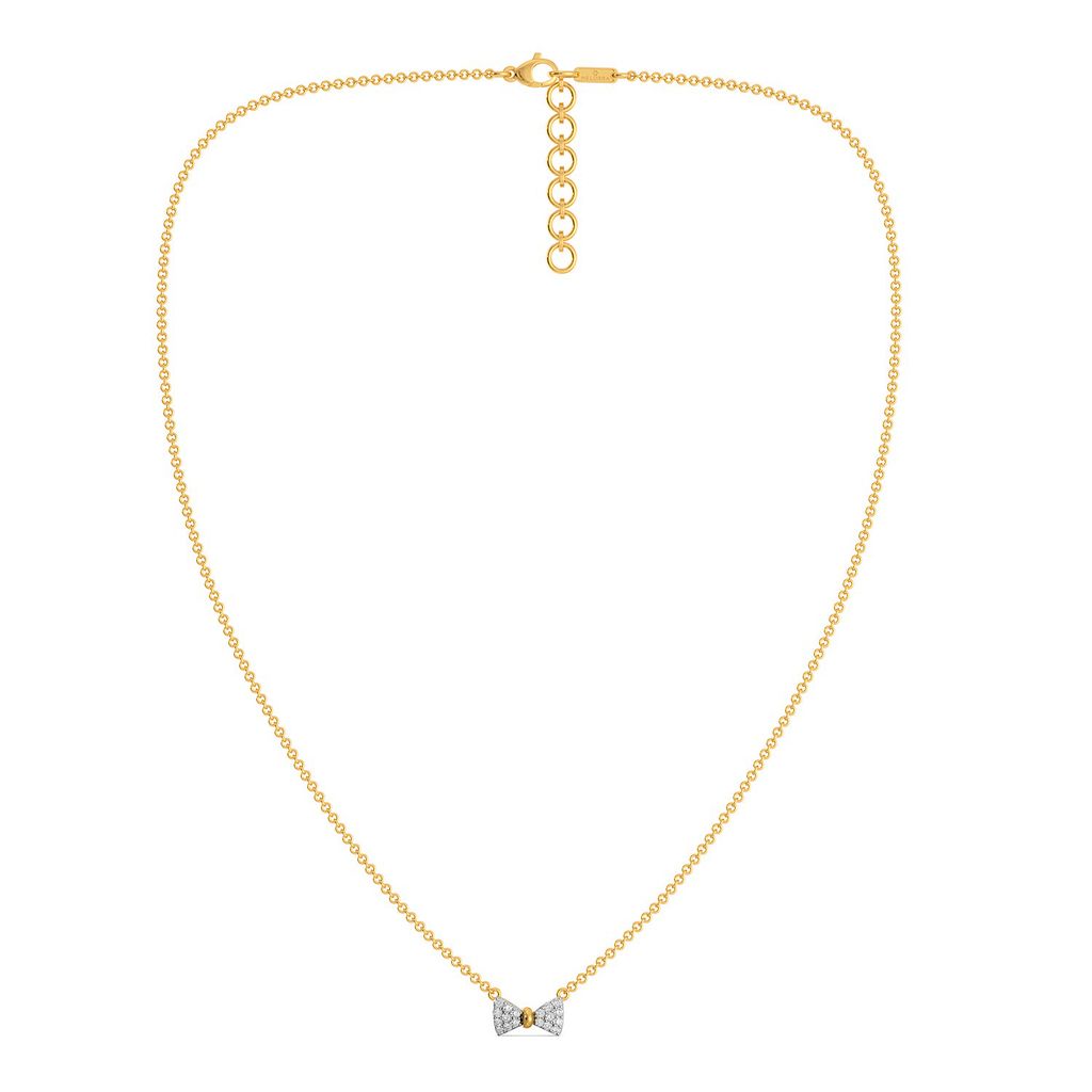Sole Bow Diamond Necklaces