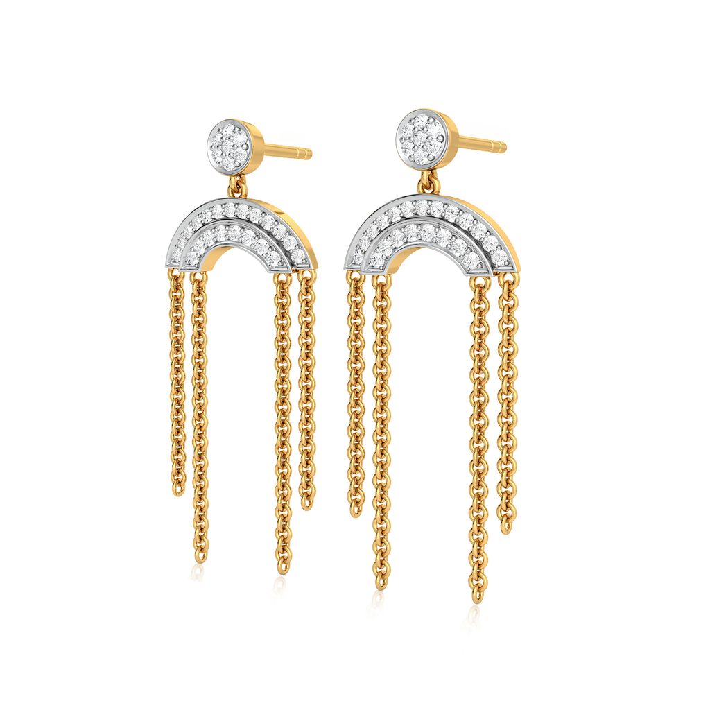 Curves of Shimmer Diamond Earrings