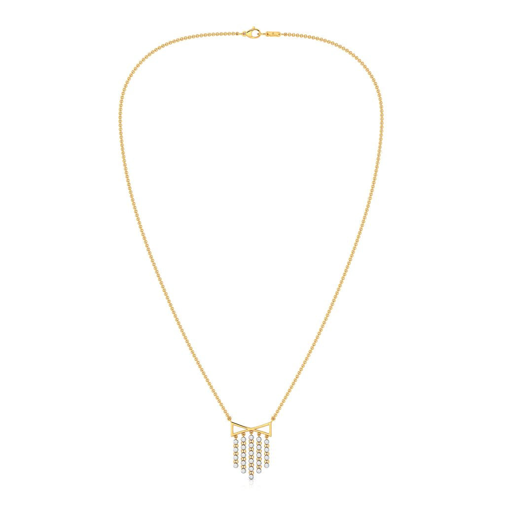 Dangle Triangle Diamond Necklaces