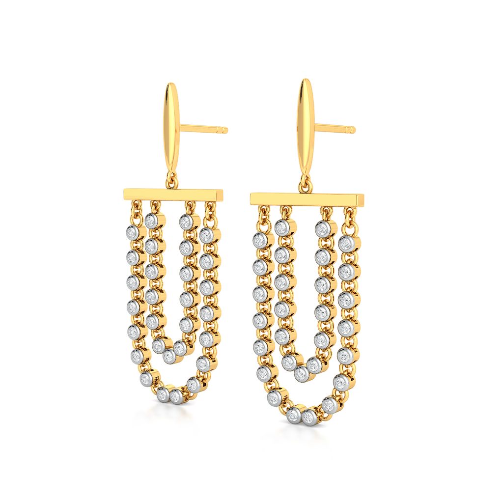 Looped Fringe Diamond Earrings