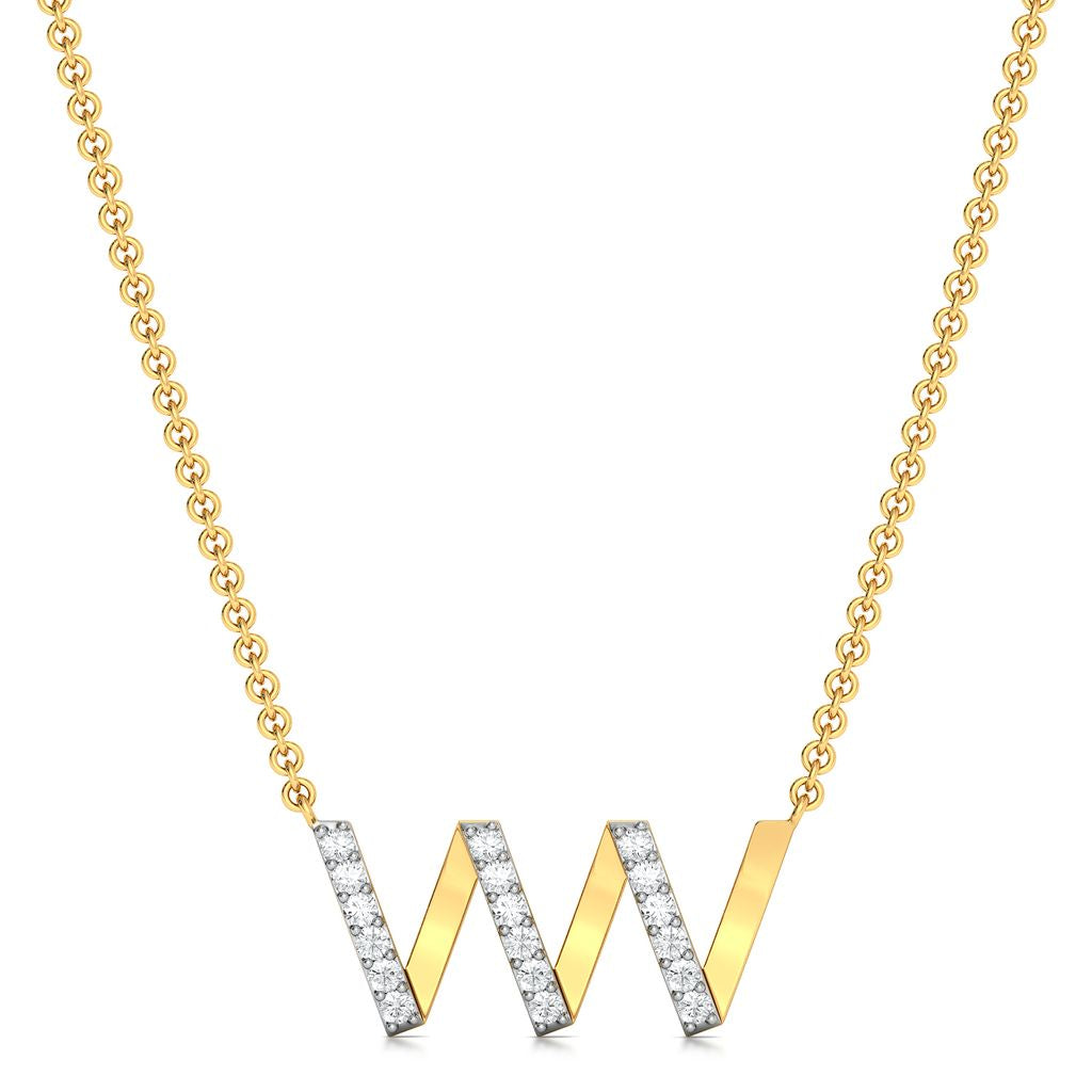 Double U Diamond Necklaces