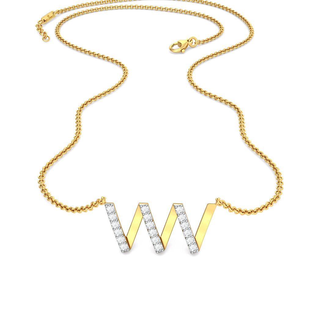 Double U Diamond Necklaces