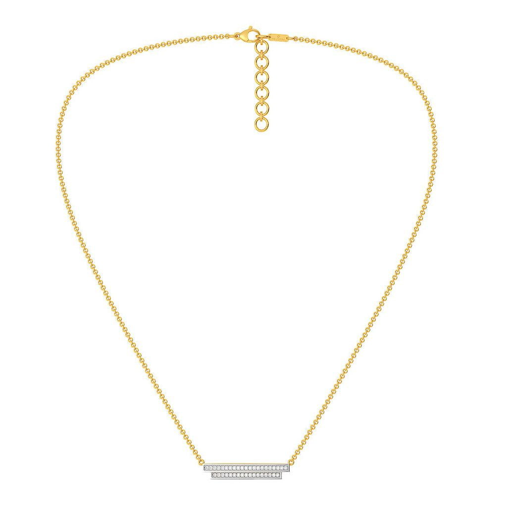 Sleek Pleat Diamond Necklaces