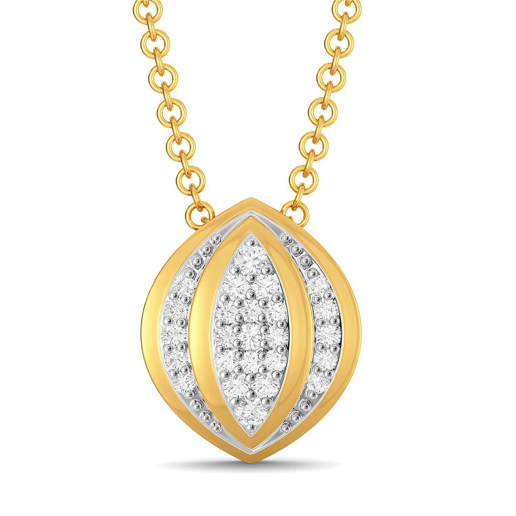 Floral Folds Diamond Pendants