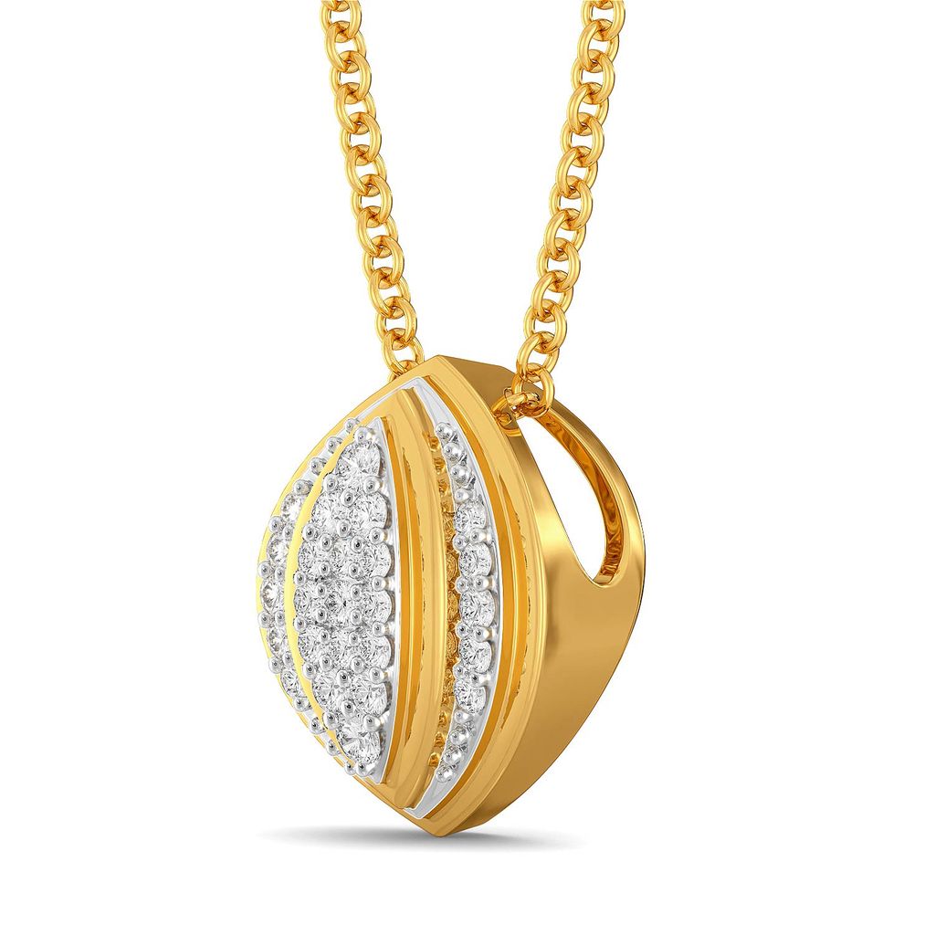 Floral Folds Diamond Pendants