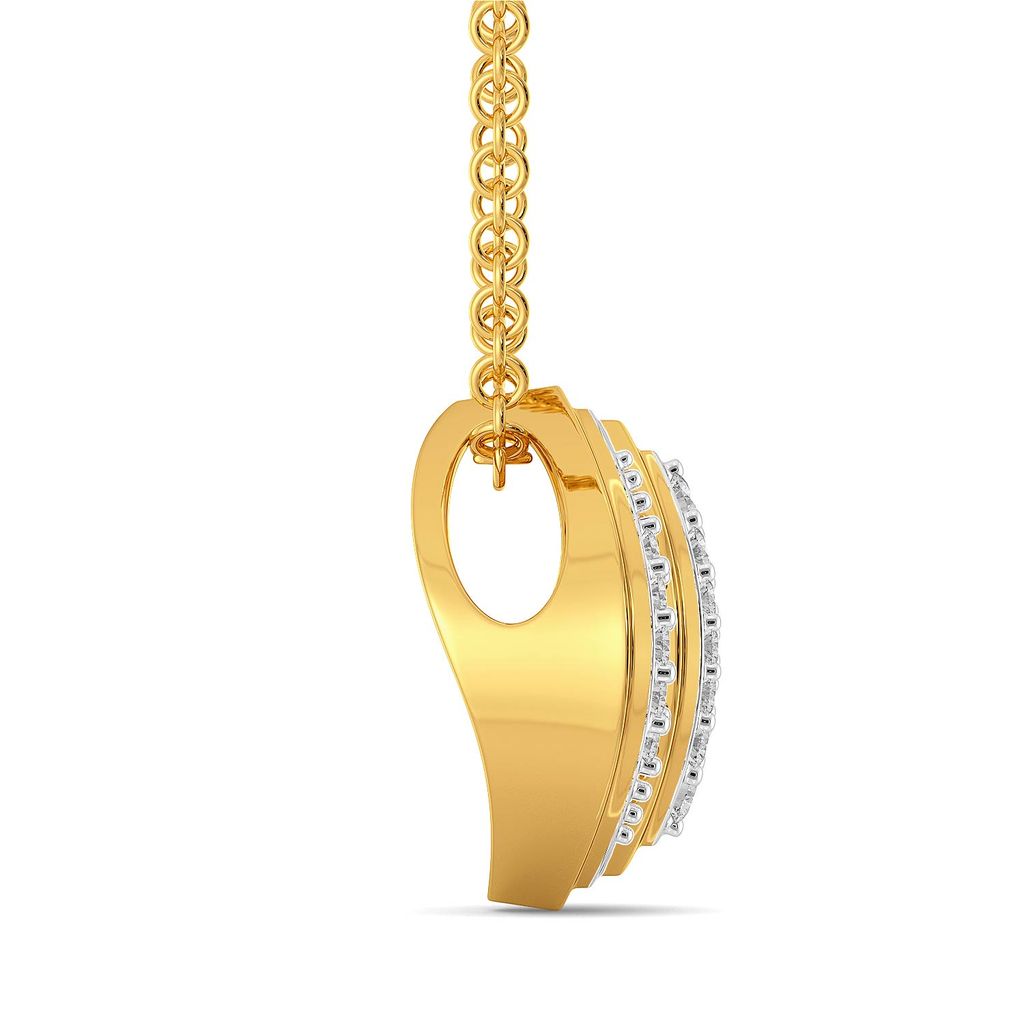 Floral Folds Diamond Pendants