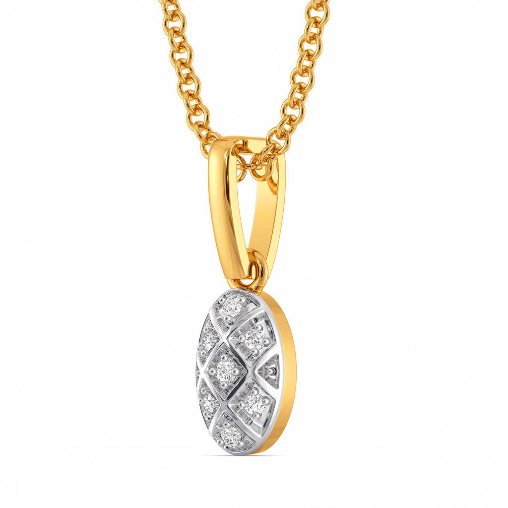 Check on Check Diamond Pendants