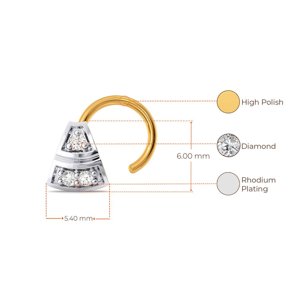 Grunge Gingham Diamond Nose Pins