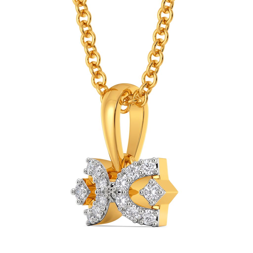 Right to Bow Diamond Pendants