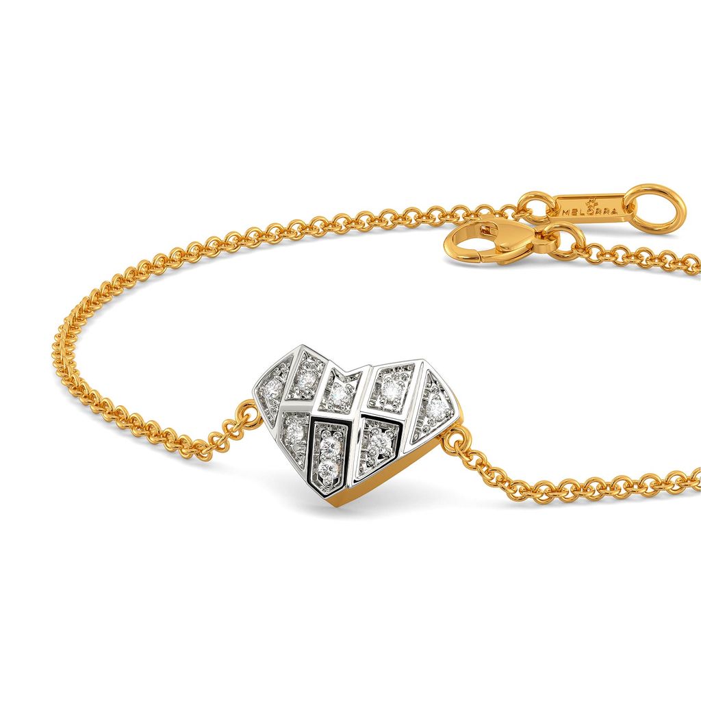 Heart Grids Diamond Bracelets