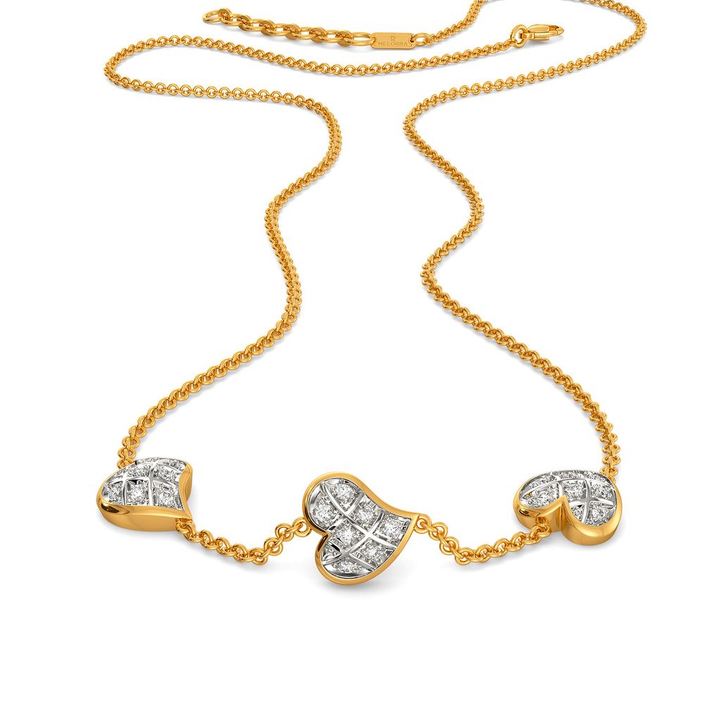 Plaid Date Diamond Necklaces