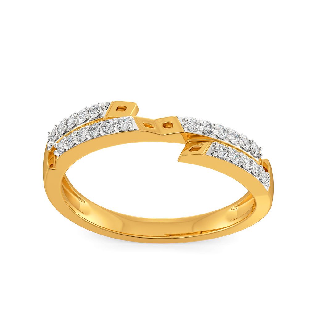 Sleek Segments Diamond Rings