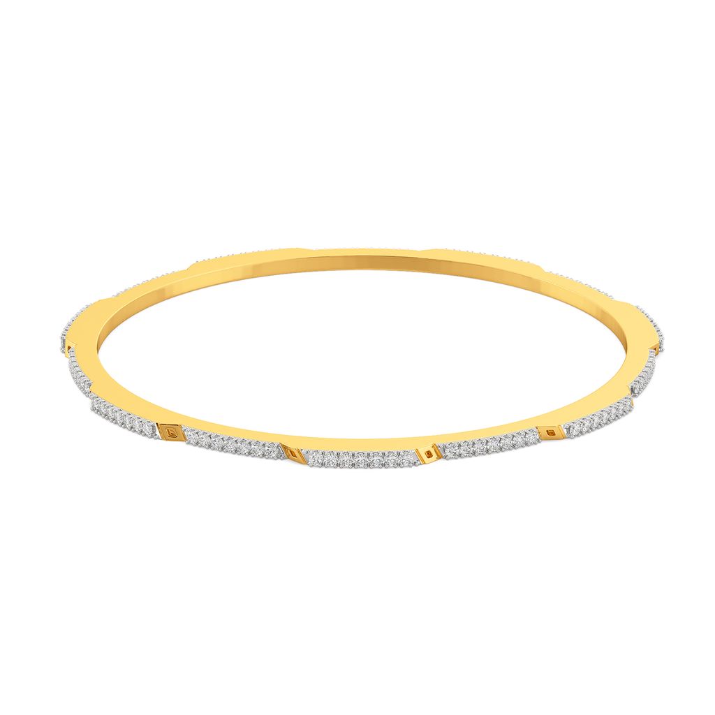 Sleek Segments Diamond Bangles